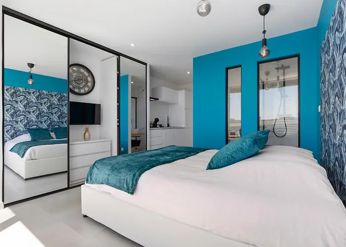 Terrasse privée - Parking - Le Bellagio Héliopolis - Village Naturiste Apartamento *