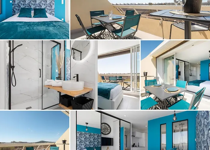 Terrasse privée - Parking - Le Bellagio Héliopolis - Village Naturiste *